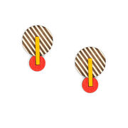 Op Art inspired earrings